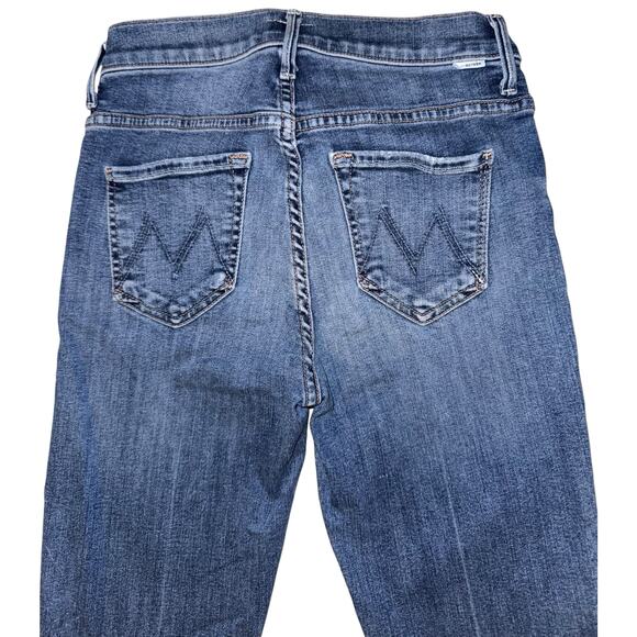 Mother Denim Jeans Insider Crop Step Fray x Walking On Coals Size 25 USA - Picture 7 of 12